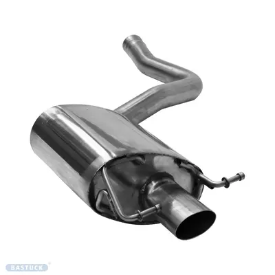 BASTUCK Endschalldämpfer LH mit ovalem Endrohr 90x60 mm, für Serien Heckschürze für Mercedes C-Klasse (W205) (MB/W205-OVL)