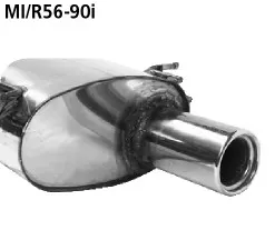 BASTUCK Endschalldämpfer RH mit Einfach-Endrohr 1 x Ø 90 mm für BMW Mini R56 (MI/R56-90I)