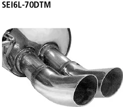 BASTUCK Endschalldämpfer mit Doppel-Endrohr DTM 2 x Ø 70 mm Seat Ibiza 6L für Seat Ibiza 6L (SEI6L-70DTM)