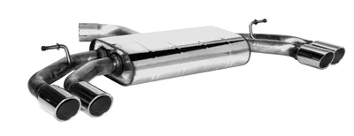 BASTUCK Endschalldämpfer mit Doppel-Endrohr LH + RH, 2 x Ø 76 mm mit Lippe für Seat Leon 5F Cupra R (SEL/5F-Q76E)