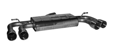 BASTUCK Endschalldämpfer mit Doppel-Endrohr LH + RH 2 x Ø 85 mm (im RACE Look) für Volkswagen Golf 7 R (VWG7/R-Q85R)