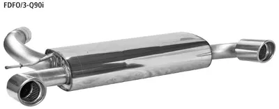 BASTUCK Endschalldämpfer mit Einfach-Endrohr LH+RH 2 x Ø 90 mm für Ford Focus 3 (FDFO/3-Q90I)