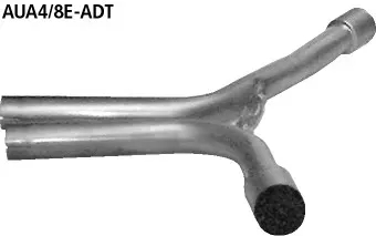 BASTUCK Y- Verbindungsrohr für Verwendung der Endschalldämpfer alleine (nur 1.8l Turbo) für Audi A4/S4 B6/B7 / Exeo (AUA4/8E-ADT)