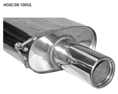 BASTUCK Endschalldämpfer mit Einfach-Endrohr LH 1 x Ø 100 mm für Honda Accord ab Bj. 2008 (HOAC/08-100SIL)