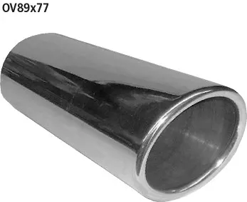 BASTUCK Gerades Endrohr Oval, Länge 260 mm – universell (OV89X77)