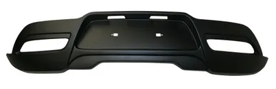 BASTUCK Heckschürzenansatz mit Ausschnitt für Doppel-Endrohr Mitte, Schwarz matt für Kia Rio incl. Facelift (KIA/RIO-HE1)
