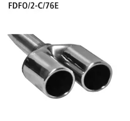 BASTUCK Doppel-Endrohr mit Lippe, 20° schräg geschnitten 2 x Ø 76 mm für Ford Focus 2 (FDFO/2-C/76E)