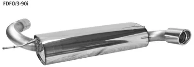 BASTUCK Endschalldämpfer mit Einfach-Endrohr 1 x Ø 90 mm für Ford Focus 3 (FDFO/3-90I)