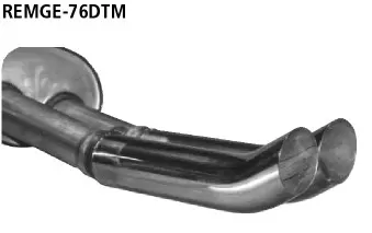 BASTUCK Endschalldämpfer mit Doppel-Endrohr DTM 2 x Ø 76 mm für Renault Megane 1 Grandtour (Kombi) (REMGE-76DTM)