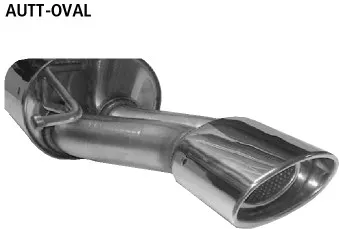 BASTUCK Endschalldämpfer mit Einfach-Endrohr oval 153 x 95 mm für Audi TT 8N nicht Quattro (AUTT-OVAL)