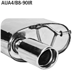 BASTUCK Endschalldämpfer mit Einfach-Endrohr, mit Einsatz RH 1 x Ø 90 mm für Audi A4 B8/A5 B8 (AUA4/B8-90IR)