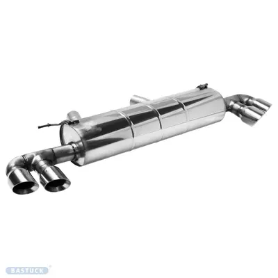 BASTUCK Endschalldämpfer mit Doppel-Endrohr 2x Ø 90 mm LH+RH (im RACE Look), 30° schräg geschnitten für BMW Z4 G29 (Z4/G29-Q90RS)