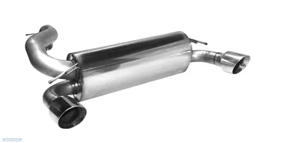 BASTUCK Endschalldämpfer mit Einfach-Endrohr 1 x Ø 100 mm LH + RH 30° schräg ohne Abgasklappe Focus 3 RS für Ford Focus 3 RS (FO3/RS-T100RS)