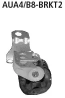 BASTUCK Aluminiumhalter + Gummi für Verbindungsrohr vorne für Audi A4 B8/A5 B8 (AUA4/B8-BRKT2)