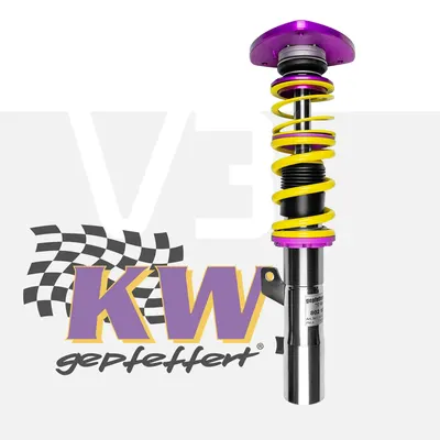 gepfeffert.com Gewindefahrwerk V3 für 4motion/quattro Ø 55mm für VW Golf VII R / T-Roc / Octavia RS und Audi (R)S3 8V / TTRS (m. Sturzdomlager) | 35H80138