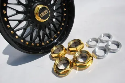 MG-line Sechskantmuttern vergoldet für BBS RC 090 / BMW Style 5