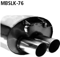 BASTUCK Endschalldämpfer mit Doppel-Endrohr 2 x Ø 76 mm für Mercedes SLK R170 Bj. 1996-2004 (MBSLK-76)