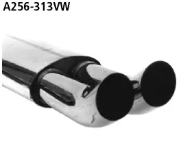 BASTUCK Endschalldämpfer mit Doppel-Endrohr DTM 2 x Ø 76 mm für Volkswagen Corrado (A256-313VW)