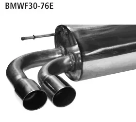 BASTUCK Endschalldämpfer mit Doppel-Endrohr 20° schräg 2x Ø 76 mm für BMW 3er F30/F31 / 4er F32/F33/F36 (BMWF30-76T)