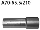 BASTUCK Adapter Endschalldämpfer oder Komplettanlage auf Serienanlage auf Ø 65.5 mm für Opel Astra J u. a. (A70-65.5/210)