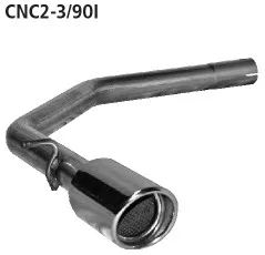 BASTUCK Endrohrsatz mit Einfach-Endrohr LH 1x Ø 90 mm für Citroen C2 (CNC2-3/90I)