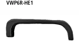 BASTUCK Endrohreinfassung für Heckschürze grau für Volkswagen Polo 6R (VWP6R-HE1)