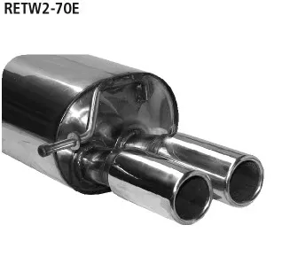 BASTUCK Endschalldämpfer mit Doppel-Endrohr 2 x Ø 70 mm für Renault Twingo 2 (RETW2-70E)