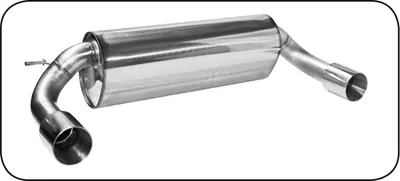 BASTUCK Endschalldämpfer mit Einfach-Endrohr, 1 x Ø 90 mm LH + RH (im RACE Look) für BMW 2er F22 Coupé (BMWF22-Q90R)