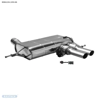 BASTUCK Endschalldämpfer mit Doppel-Endrohr mitte 2x Ø 76 mm für Renault Megane 4 RS 1.8l (REMG4/RS-K/M76-300)