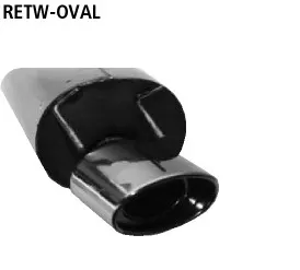 BASTUCK Endschalldämpfer mit Einfach-Endrohr oval 153 x 95 mm für Renault Twingo 1 (RETW-OVAL)