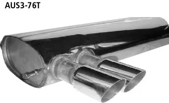 BASTUCK Endschalldämpfer mit Doppel-Endrohr 2 x Ø 76 mm für Audi A3 8L/S3 8L (AUS3-76T)