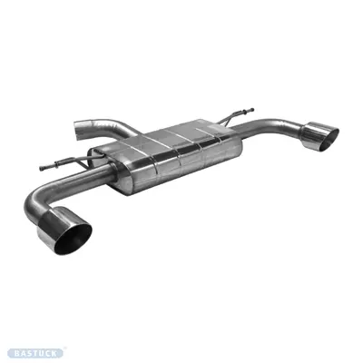 BASTUCK Endschalldämpfer mit Einfach-Endrohr LH + RH 1 x Ø 110 mm für Volkswagen Golf 8 GTI Clubsport ab 2020 (VWG8/CS-T110RS)