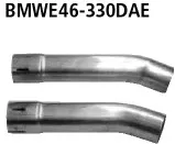 BASTUCK Adaptersatz Endschalldämpfer auf Serienanlage für BMW 3er E46 (BMWE46-330DAE)