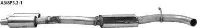 BASTUCK Vorschalldämpfer für Audi A3 8P/S3 8P (AUA3/8P3.2-1)
