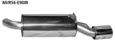 BASTUCK Endschalldämpfer RH mit Einfach-Endrohr 1 x Ø 90 mm für BMW Mini R56 (MI/R56-E90IR)