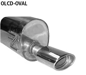 BASTUCK Endschalldämpfer mit Einfach-Endrohr oval 120 x 80 mm für Opel Corsa D (OLCD-OVAL)