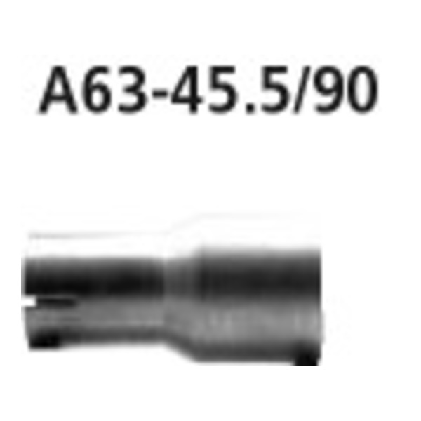 BASTUCK Adapter Endschalldämpfer auf Serienanlage Ø 45.5 mm für Chevrolet Cruze (A63-45.5/90)