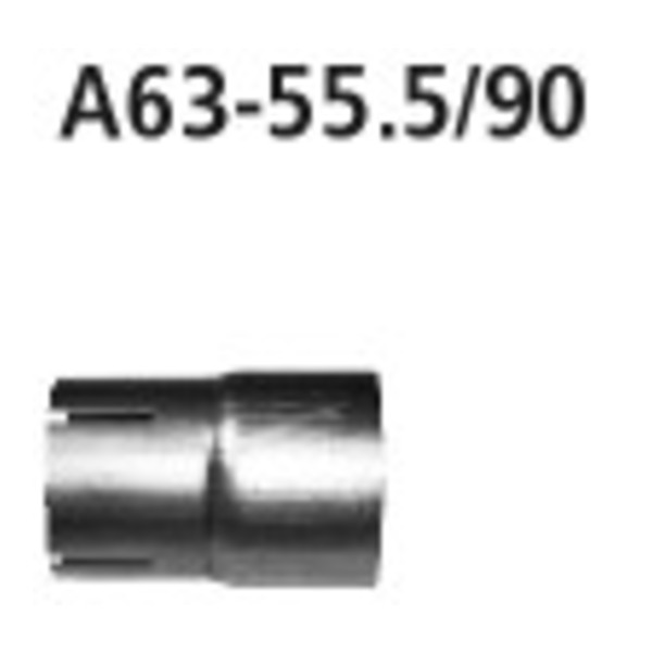 BASTUCK Adapter Komplettanlage oder Endschalldämpfer auf Serie auf Ø 55.5 mm für Audi A4 B8/A5 B8