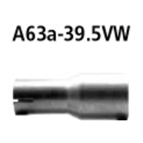 BASTUCK Adapter Komplettanlage auf Kat auf Ø 39.5 mm für Volkswagen Polo 6R / Ibiza 6J (A63A-39.5VW)