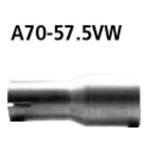 BASTUCK Adapter Endschalldämpfer auf Serienanlage auf Ø 57.5 mm für Alfa Romeo 156 inkl. GTA u. a.