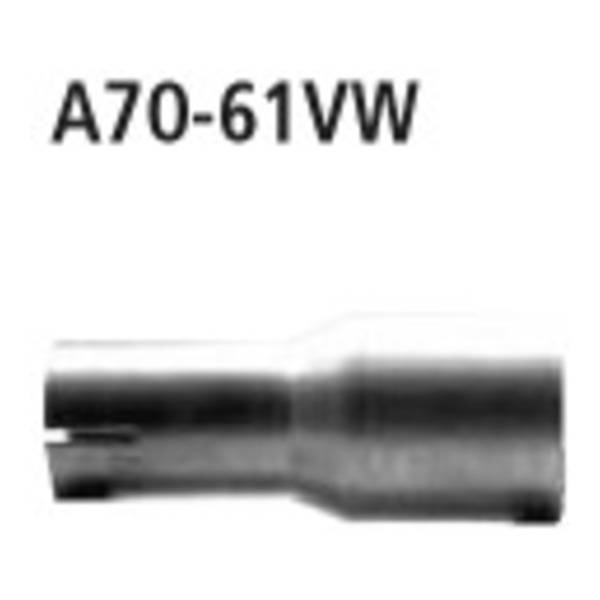 BASTUCK Adapter Komplettanlage auf Serie oder Endschalldämpfer auf Serie auf Ø 61 mm für Audi A3 8P/S3 8P u.