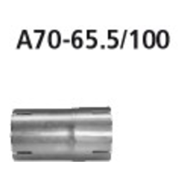 BASTUCK Adapter Endschalldämpfer auf Serie für Chrysler 300C V6 Benziner (A70-65.5/100)