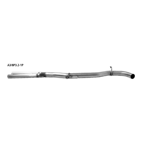 BASTUCK Motorsport Vorschalldämpfer Ersatzrohr für Audi A3 8P/S3 8P (AUA3/8P3.2-1P)