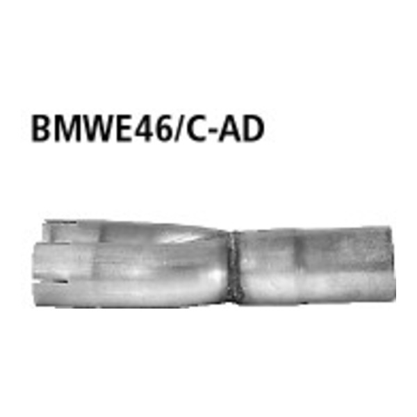 BASTUCK Y-Adapter Endschalldämpfer auf Serie für BMW 3er E46 Compact 325i Compact (BMWE46/C-AD)