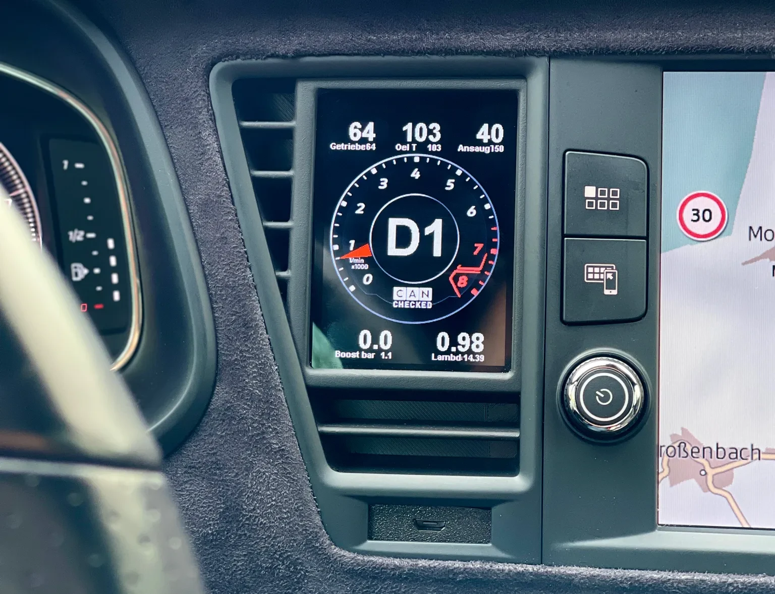 CANchecked Datendisplay 2.8" MFD28 Gen.2 für Seat Leon / Cupra (5F)