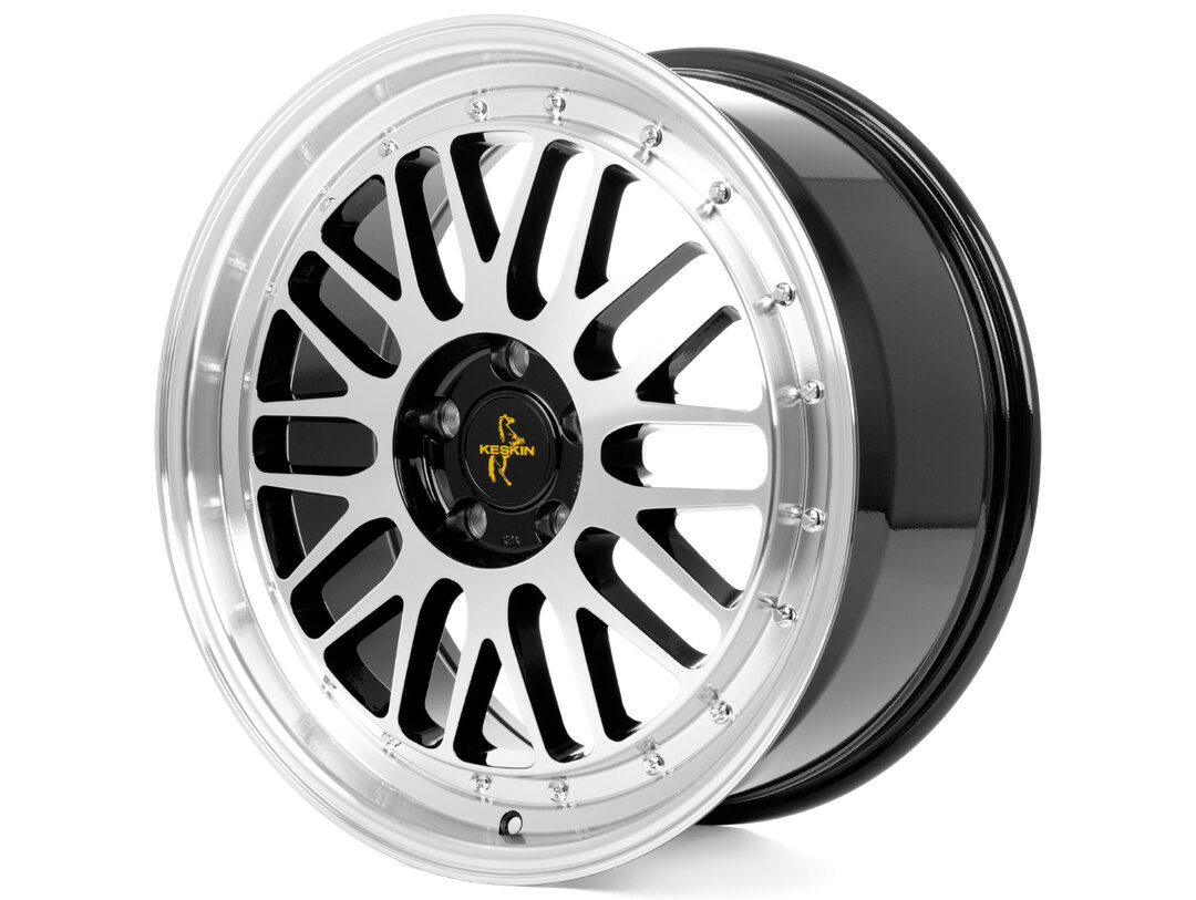 Keskin KT22 Felgen 19 Zoll 8,5x19 ET35 5x120 Black Front Polish (BFP) – Felgensatz für BMW