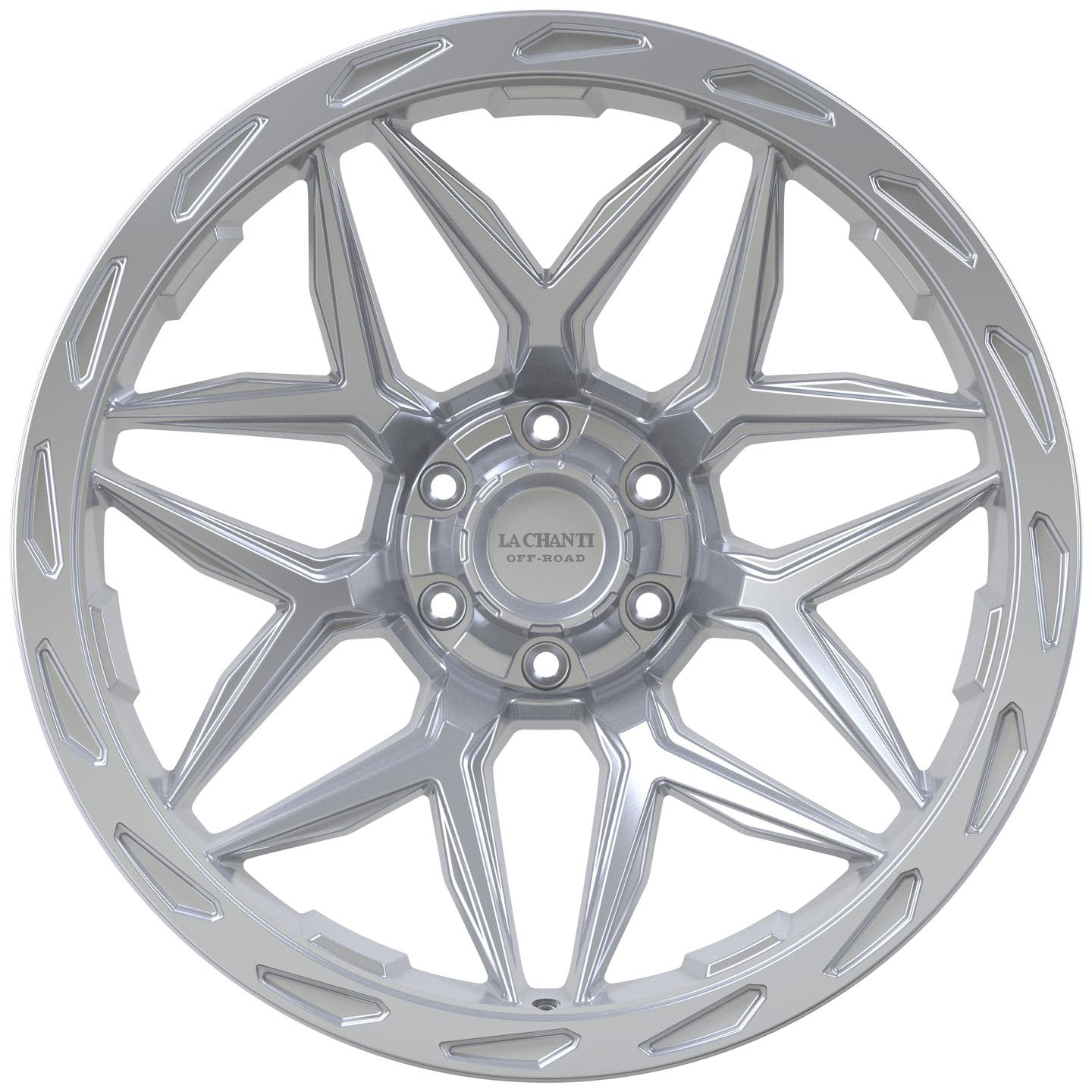 La Chanti LC-OF25 Felgen 22 Zoll 11,5x22 ET-25 6x139,7 Glossy Silver – Felgensatz für Dodge