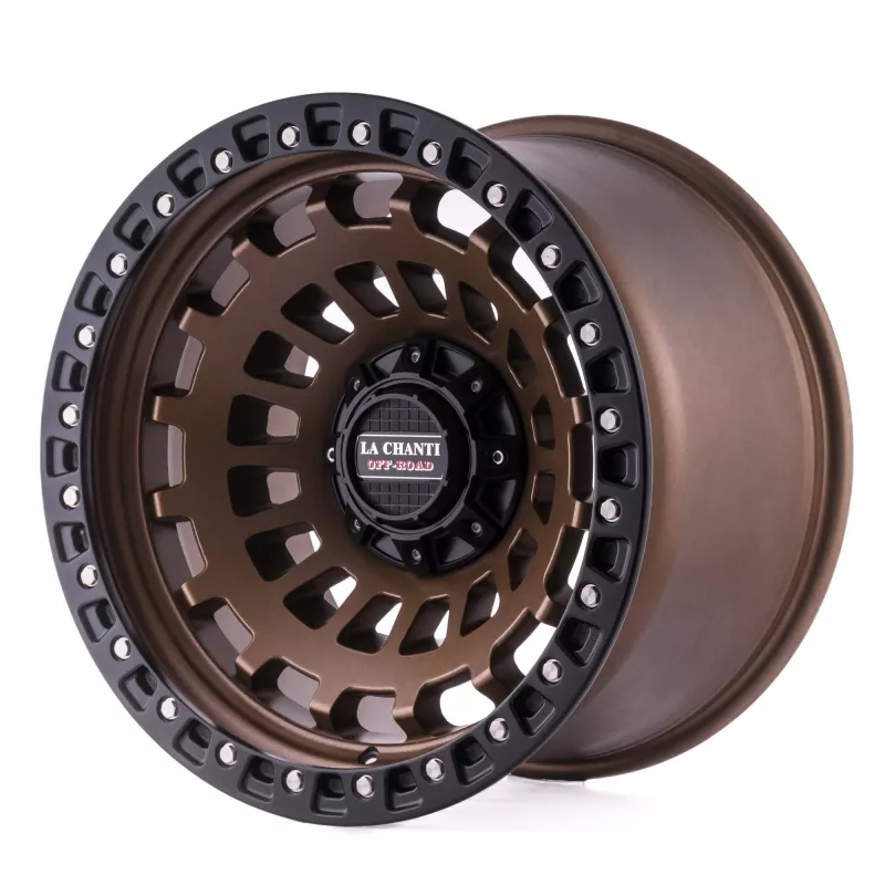 La Chanti LC-OF6 Felgen 20 Zoll 10x20 ET-25 5x139,7 Matt Bronze - Matt Black Ring – Felgensatz für Dodge