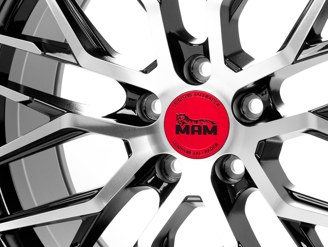 MAM RS4 Felgen 19 Zoll 8,5x19 ET45 5x112 Black Front Polish