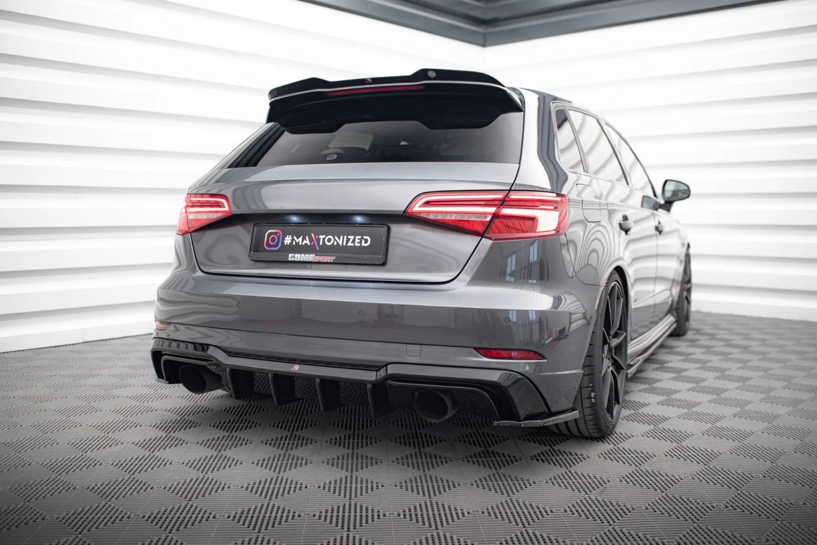 Maxton Bodykit-Set für Audi A3 S line 8V FL (Version Mit – Schwarz glänzend